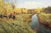 Isaac Levitan Golden Autumn USA oil painting artist